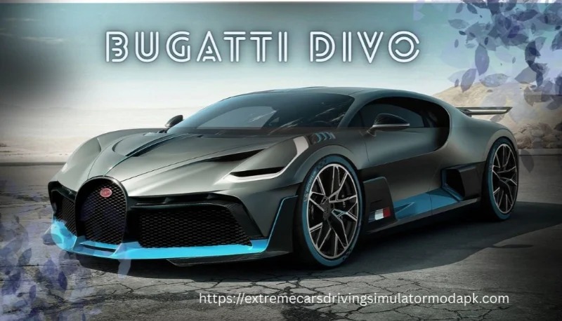 Bugatti Divo third fastest car in Extreme Car Driving Simulator reaching 420 kmh with advanced aerodynamics